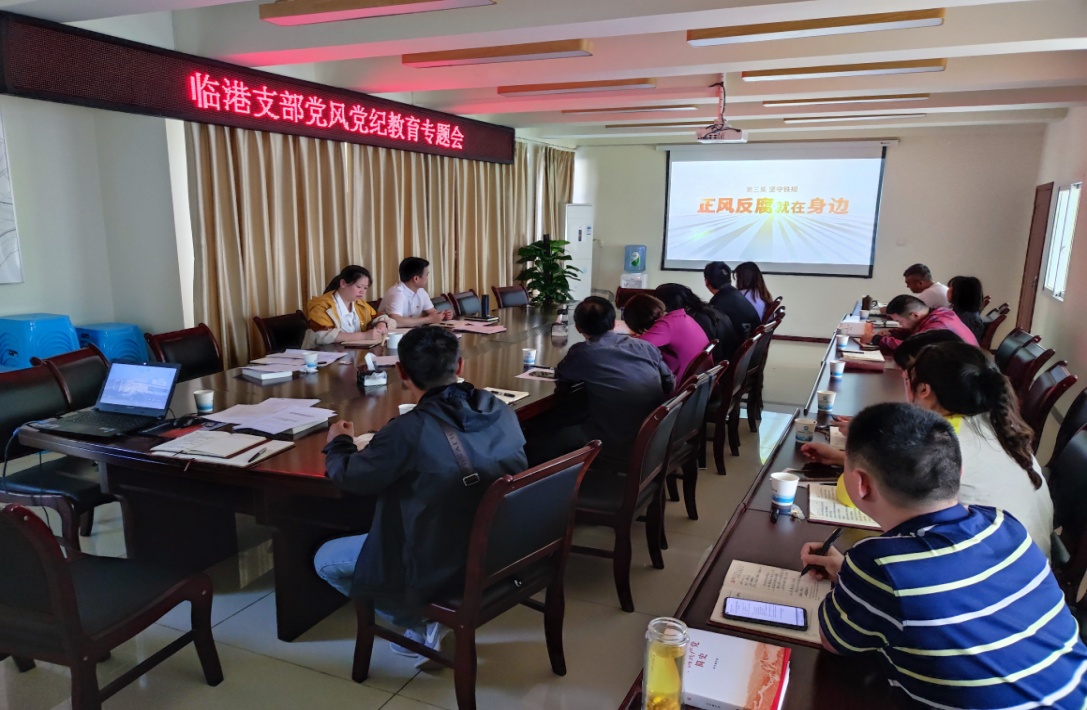 临港支部召开4月份支部党员大会